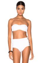 Norma Kamali Bandeau Side X's Bikini Top In White