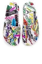 Vetements Leather Sticker Slides In White