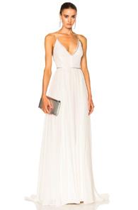 Saint Laurent Georgette Dress In White