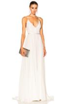 Saint Laurent Georgette Dress In White
