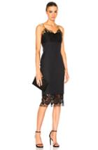 Victoria Beckham Pin Tailoring & Lace Dress In Black,blue,stripes