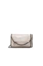 Stella Mccartney Holographic Chamois Falabella Fold Over Crossbody In Metallics