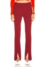 Victoria Beckham Front Split Skinny Trouser In Red