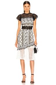 Sea Lola Lace Sleeveless Dress In Black,white