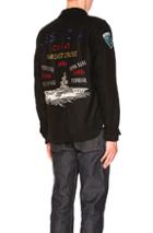 Schott Embellished Cpo Wool Shirt In Black