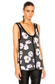 Marni Printed Tank In Floral,green