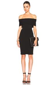 Rosetta Getty Banded Viscose Dress In Black