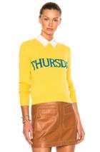 Alberta Ferretti Thursday Crewneck Sweater In Yellow