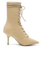 Yeezy Season 6 Stretch Canvas Lace Up Ankle Boot In Neutrals