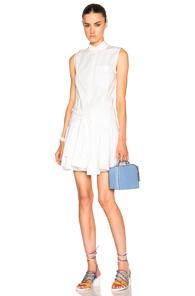 Derek Lam 10 Crosby Cotton Poplin Dress In White