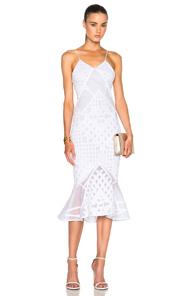 Jonathan Simkhai Bonded Burnout Dress In White