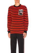 Givenchy Destroyed Striped Sweatshirt In Red,black,stripes