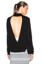 Dion Lee Line Ii Evening Loop Back Knit Sweater In Black