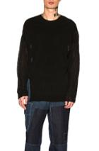 Yohji Yamamoto Slit Open Sweater In Black