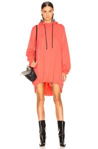 Cotton Citizen Milan Hoodie Dress In Orange