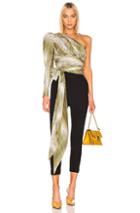 Alexandre Vauthier Dot Twill Top In Blue,polka Dots,white,yellow
