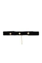 Bartoli Starburst Crushed Velvet Choker In Black