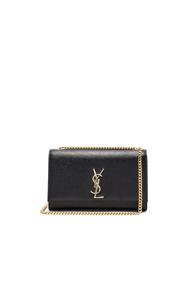 Saint Laurent Medium Monogram Kate Chain Bag In Black