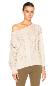 Ryan Roche Fisherman Crop Sweater In Neutrals