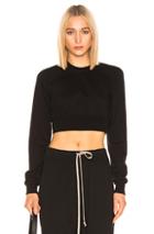 Drkshdw By Rick Owens Cropped Crewneck Sweater In Black