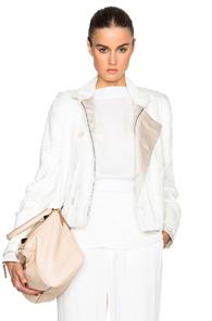 Ann Demeulemeester Velvet Blazer In White