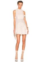 Alexander Mcqueen Ruffle Mini Dress In Pink