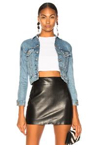 Proenza Schouler Pswl Shrunken Jacket In Denim Light,blue