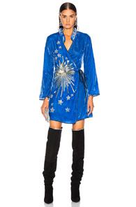Rixo London Iris Dress In Blue