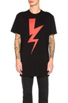 Neil Barrett Oversize Abstracted Bolt Tee In Black