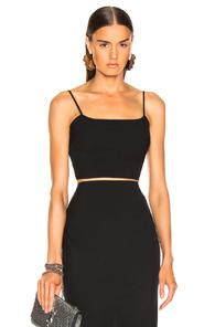 T By Alexander Wang Washable Wool Crop Top In Black