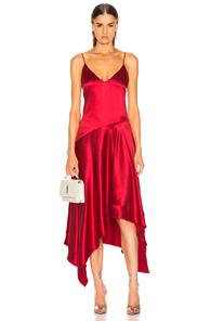 Fleur Du Mal Handkerchief Dress In Red