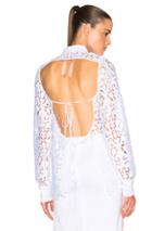 No. 21 Lace Open Back Top In White