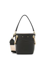 Chloe Mini Roy Calfskin Bucket Bag In Black