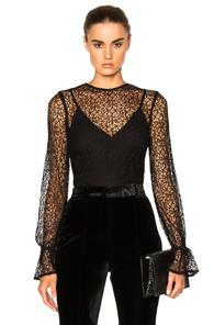 Nicholas Web Lace Top In Black