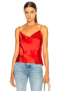 Fleur Du Mal Cowl Neck Cami In Red