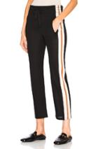 Isabel Marant Etoile Dobbs Sporty Knit Track Pants In Black,stripes