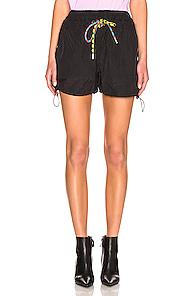 Proenza Schouler Pswl Parachute Drawstring Short In Black
