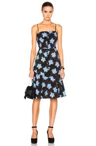 Suno Flare Hem Tank Dress In Blue,floral