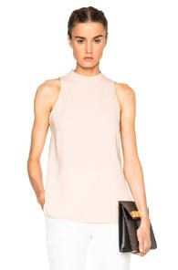 Alexander Wang Mockneck Keyhole Ties Top In Neutrals