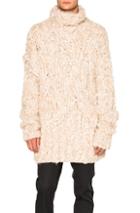 Ann Demeulemeester Hand Knitted Sweater In Neutrals