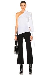 Ann Demeulemeester One Shoulder Shirt In White