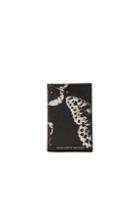 Alexander Mcqueen Victorian Moth Pocket Organizer In Black,animal Print