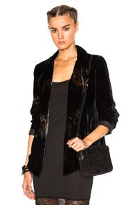 Raquel Allegra Single Breasted Blazer In Black,ombre & Tie Dye
