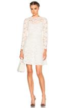Valentino Long Sleeve Lace Dress In White