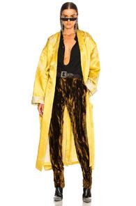 Haider Ackermann Peignoir Coat In Floral,yellow