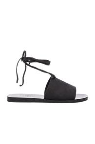 Ancient Greek Sandals Leather Christina Sandals In Black