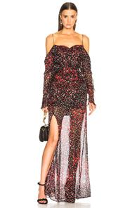 Raquel Diniz Talia Dress In Black,floral,red