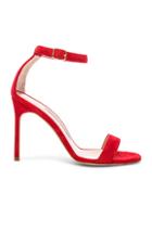 Manolo Blahnik Suede Chaos 105 Sandals In Red