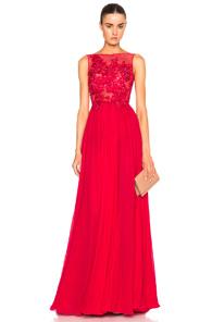 Zuhair Murad Embroidered Gown In Red