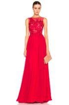 Zuhair Murad Embroidered Gown In Red